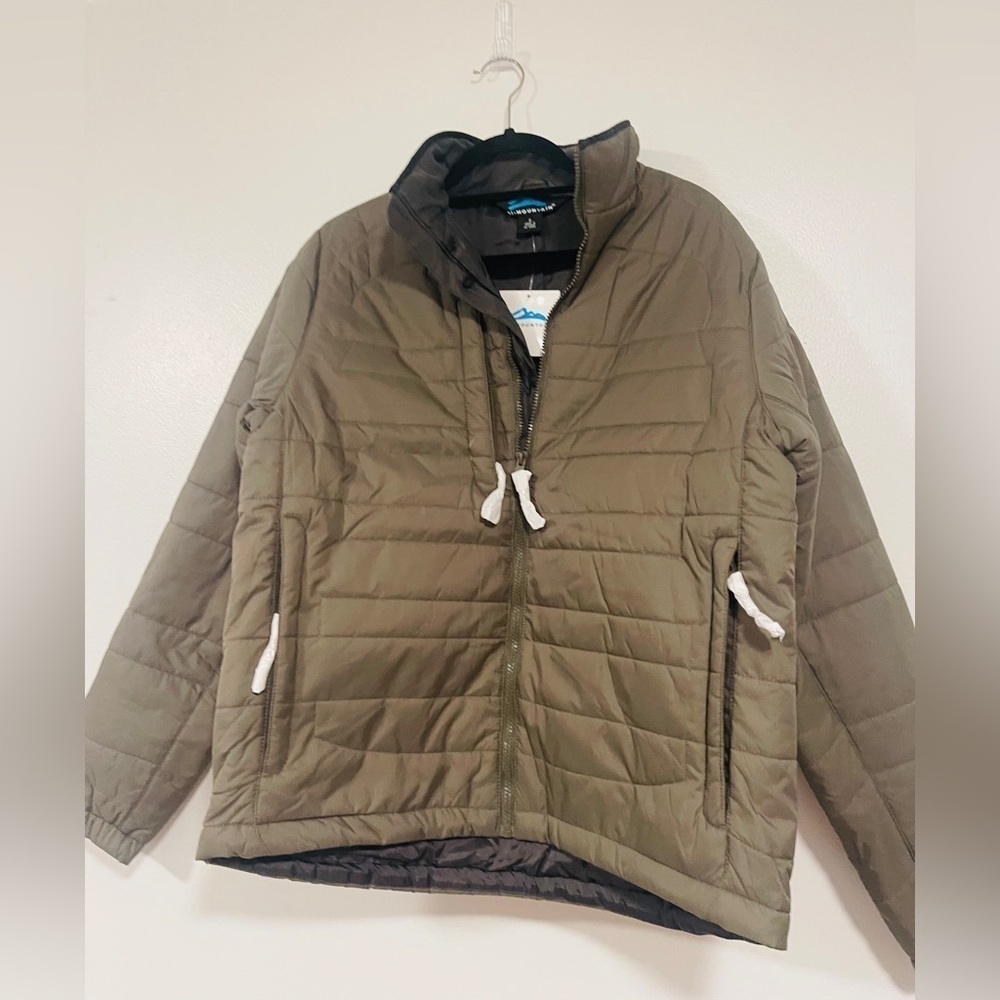 NWT Tri-Mountain Men’s Performance windproof nylon shell jacket Small Green/Moss